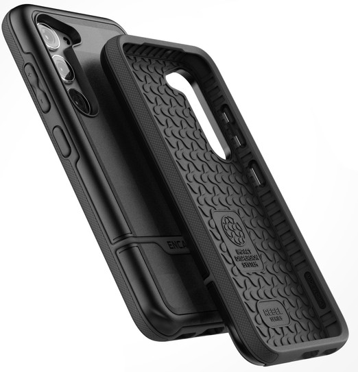 Encased Rebel Case Samsung Galaxy S23+ Plus with Pouch - Black