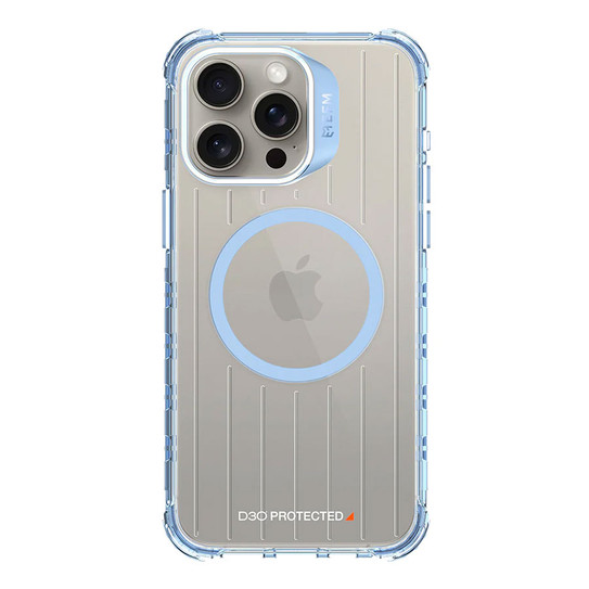 EFM Dakar D3O Case Armour iPhone 15 Pro Max - Clear/Blue