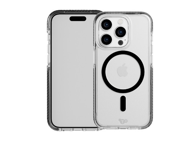 Tech21 Evo Crystal MagSafe Case iPhone 15 Pro - Graphite Black