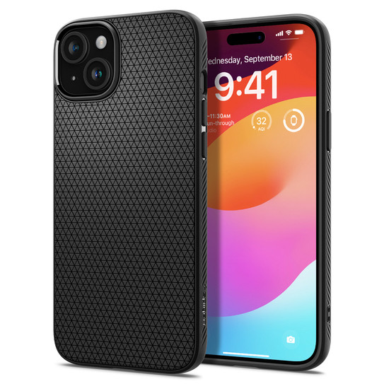 Spigen Liquid Air Case iPhone 15 Plus - Black 