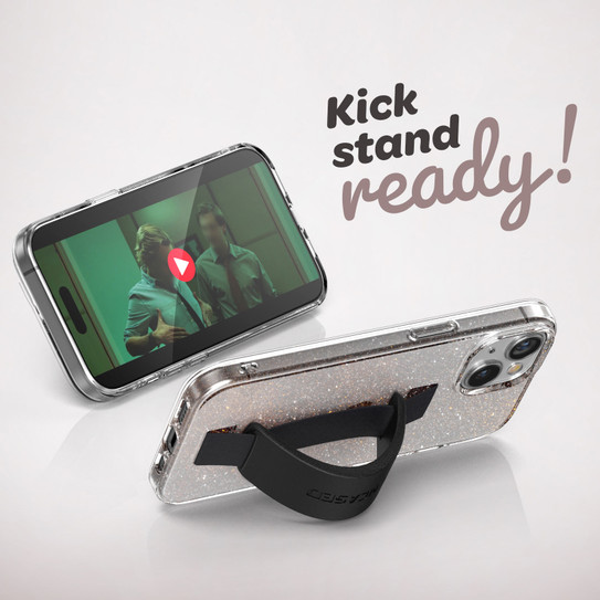 Encased Hand Loop Case iPhone 15 Plus - Glitter Dust