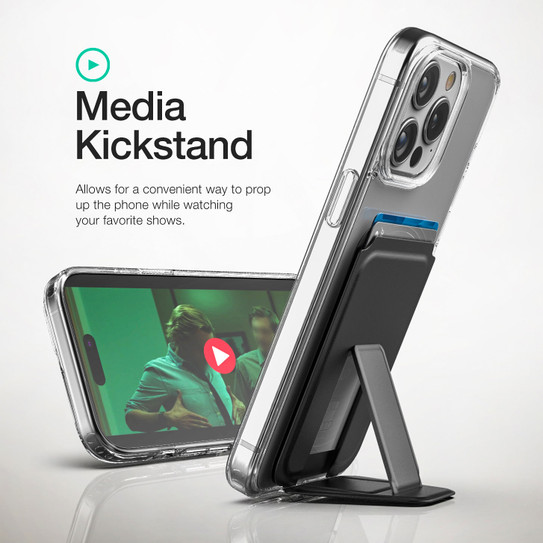 Encased Magsafe Clear Case iPhone 15 Pro Max with MagSafe Wallet - Clear