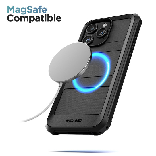 Encased Falcon MagSafe Case iPhone 15 Pro Max - Black