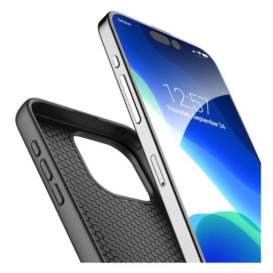 Encased Thin Armor Case with Privacy Screen Protector iPhone 15 Pro Max - Black