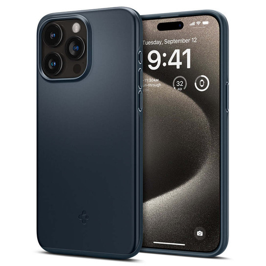 Spigen Thin Fit Case iPhone 15 Pro Max - Metal Slate