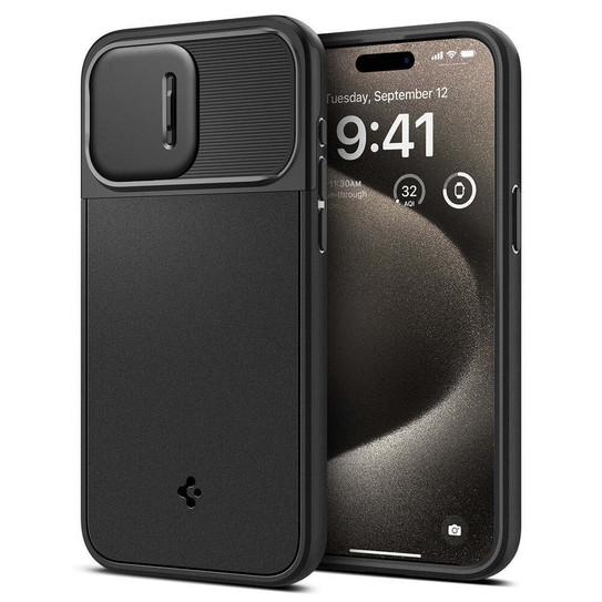 Spigen Optik Armor MagFit Case iPhone 15 Pro Max - Black