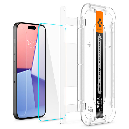 Spigen GLAS.tR EZ Fit 2PCS Screen Protector iPhone 15 Pro Max - Clear