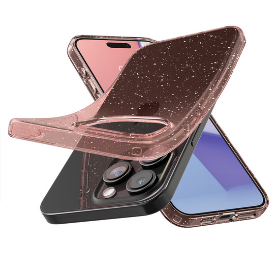 Spigen Liquid Crystal Glitter Case iPhone 15 Pro Max - Rose Quartz