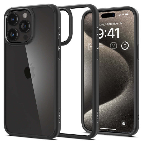 Spigen Ultra Hybrid Crystal Case iPhone 15 Pro Max - Black Spigen Ultra Hybrid Crystal Case iPhone 15 Pro Max - Black
