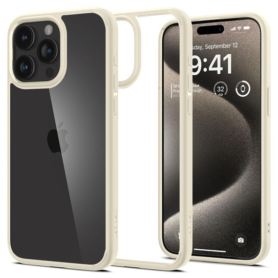 Spigen Ultra Hybrid Crystal Case iPhone 15 Pro - Mute Beige