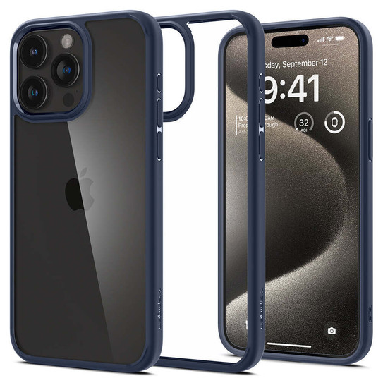 Spigen Ultra Hybrid Crystal Case iPhone 15 Pro - Navy Blue Spigen Ultra Hybrid Crystal Case iPhone 15 Pro - Navy Blue
