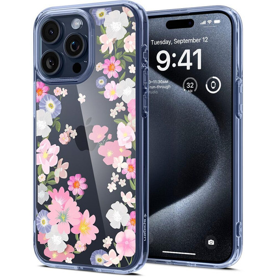 Spigen Ultra Hybrid Crystal Case iPhone 15 Pro - Blossom Spigen Ultra Hybrid Crystal Case iPhone 15 Pro - Blossom