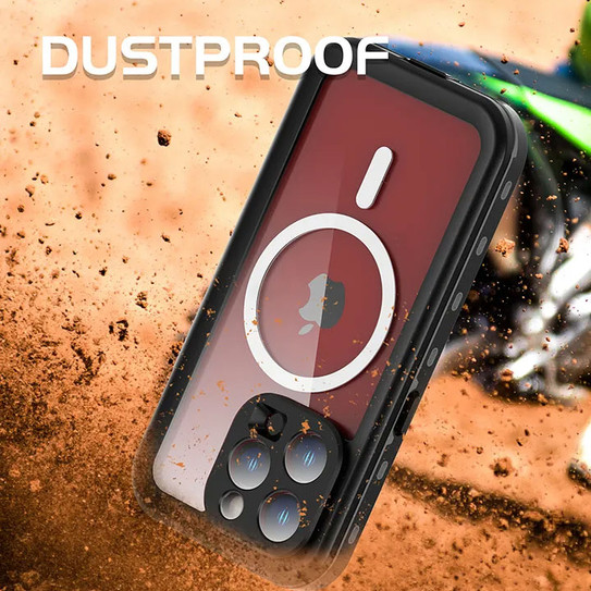 Krakatoo Dot WaterProof Case iPhone 15 Pro - Black/Clear Krakatoo Dot WaterProof Case iPhone 15 Pro - Black/Clear