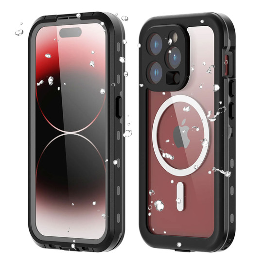 Krakatoo Dot WaterProof Case iPhone 15 Pro - Black/Clear Krakatoo Dot WaterProof Case iPhone 15 Pro - Black/Clear