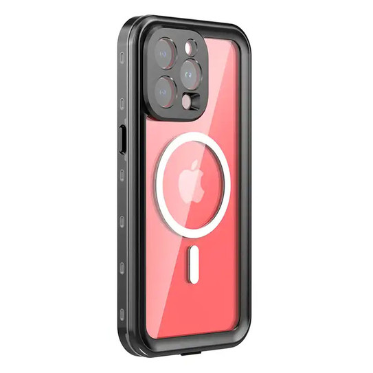 Krakatoo Dot WaterProof Case iPhone 15 Pro Max - Black/Clear