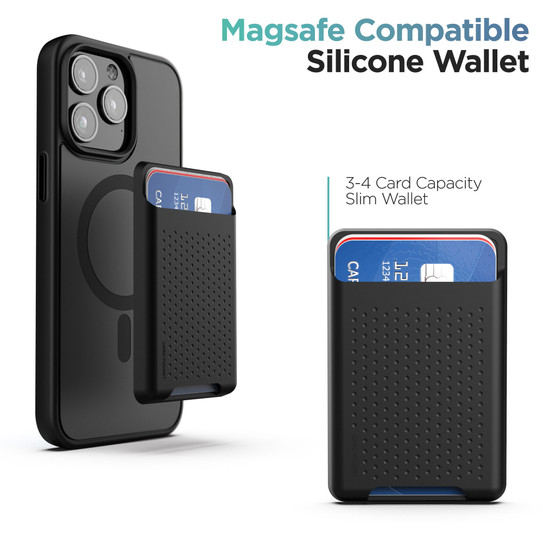 Encased Slimshield Magsafe Case with MagSafe Wallet iPhone 15 Pro - Black