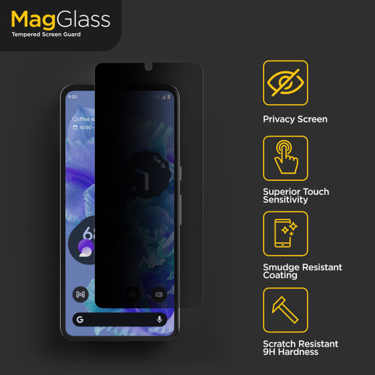 Encased Privacy Screen Protector Google Pixel 8 Pro - Black