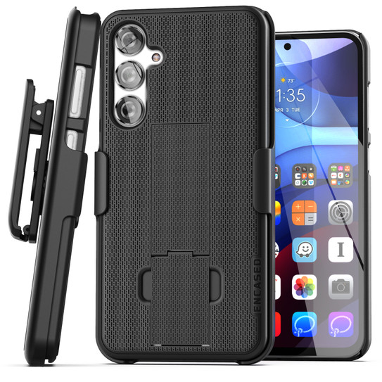 Encased Duraclip Case Samsung Galaxy S24 with Belt Clip Holster - Black Encased Duraclip Case Samsung Galaxy S24 with Belt Clip Holster - Black