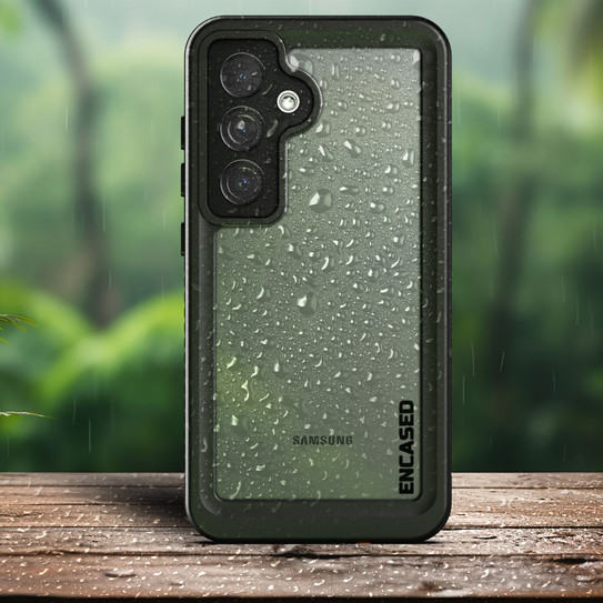 Encased Waterproof Case Samsung Galaxy S24+ Plus with Belt Clip Holster - Black Encased Waterproof Case Samsung Galaxy S24+ Plus with Belt Clip Holster - Black