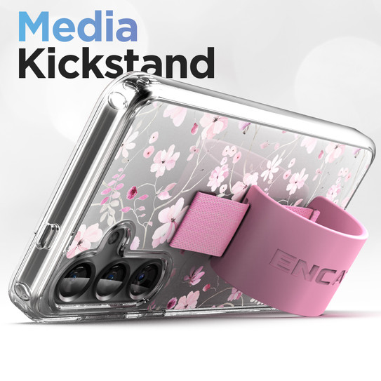 Encased Hand Loop Case Samsung Galaxy S24 - Pink Flowers