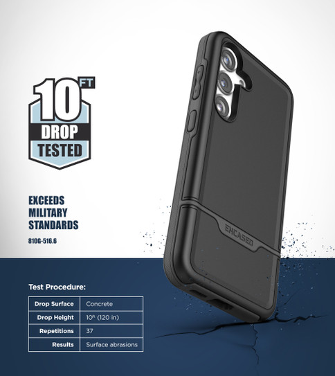 Encased Rebel Case Samsung Galaxy S24 with Belt Clip Holster - Black Encased Rebel Case Samsung Galaxy S24 with Belt Clip Holster - Black