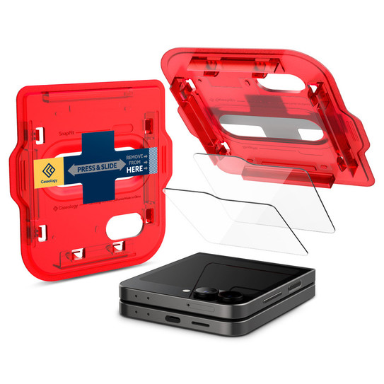 Spigen Caseology Snap Fit 2 Pcs Front Glass Samsung Galaxy Z Flip6 - Clear