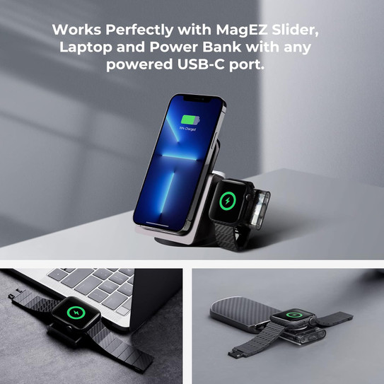 Pitaka Power Dongle Wireless Charging For Apple Watch - Black/White