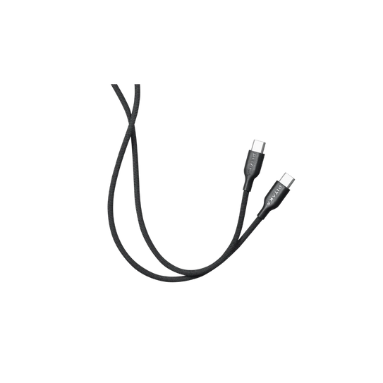 Pitaka Flex Braided USB C to USB C Cable 3ft/1m - Black