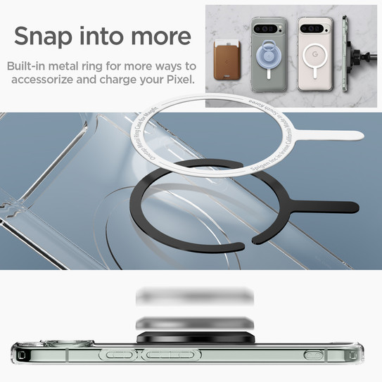 Spigen Ultra Hybrid Metal Ring MagFit Case Google Pixel 9 Pro XL - White