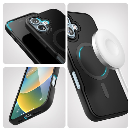 Encased Slimshield Magsafe Case iPhone 16 Plus with Magnetic Wallet - Black