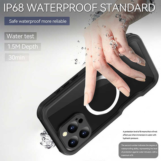 Krakatoo Dot WaterProof Case iPhone 16 Pro - Black Krakatoo Dot WaterProof Case iPhone 16 Pro - Black