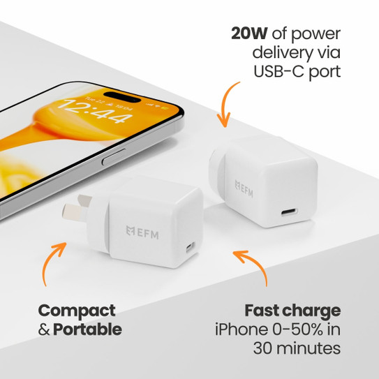 EFM ECO 20W Wall Charger - White
