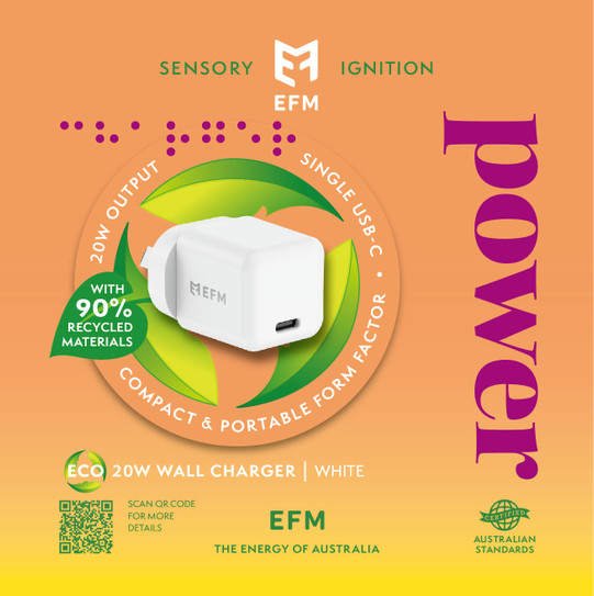EFM ECO 20W Wall Charger - White