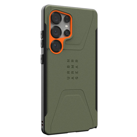 UAG Civilian Case Samsung Galaxy S25 Ultra - Olive/Orange
