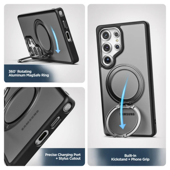 Encased Kickstand Case Samsung Galaxy S25 Ultra - Black