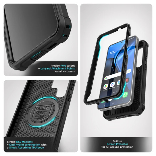 Encased Falcon Case Samsung Galaxy S25 Ultra - Black