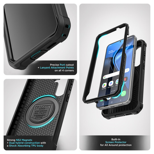 Encased Falcon Case Samsung Galaxy S25+ Plus - Black