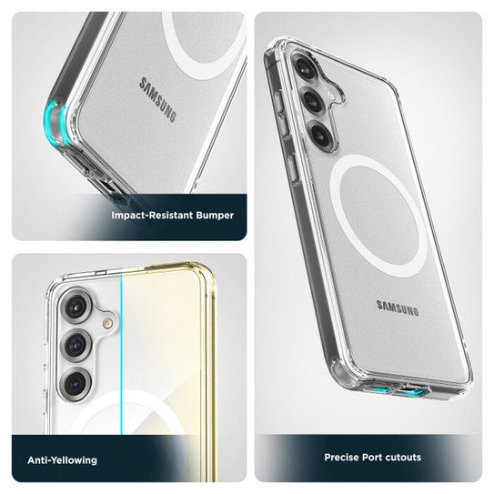 Encased Clear Back Case Samsung Galaxy S25+ Plus with MagSafe Charger - Clear