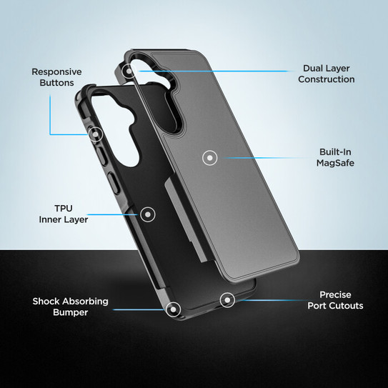 Encased Challenger Case Samsung Galaxy S25+ Plus - Black