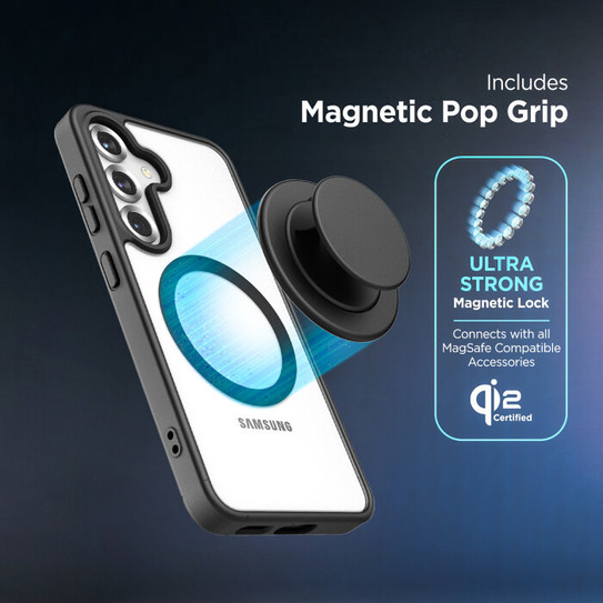 Encased Slimshield Case Samsung Galaxy S25 with Magnetic Grip - Black