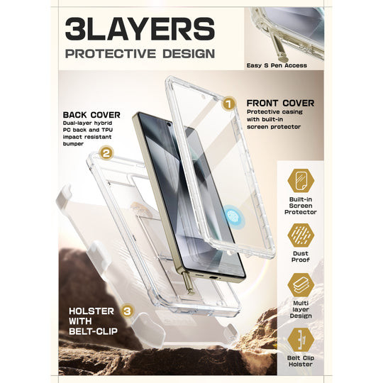 Supcase Unicorn Beetle PRO Rugged Case for Samsung Galaxy S25 Ultra - Clear