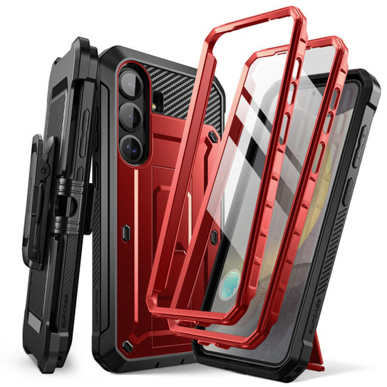Supcase Unicorn Beetle PRO Rugged Case for Samsung Galaxy S25+ Plus - Metalic Red