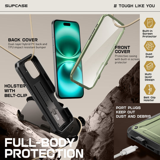Supcase UB Pro Rugged Case iPhone 16 Pro Max - Dark Green