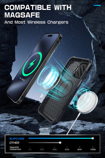 Supcase UB MAG XT MagSafe Case iPhone 15 Pro Max - Black Circuit