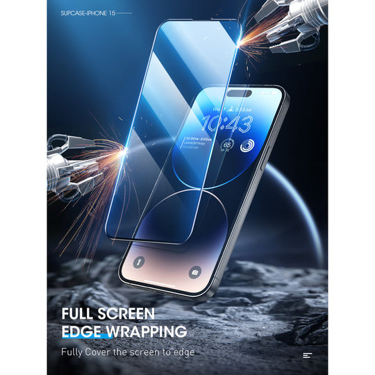 Supcase Tempered Glass Screen Protector iPhone 15 Pro Max - Clear