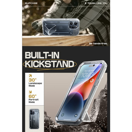 Supcase UB Pro Rugged Case iPhone 15 Pro - Clear