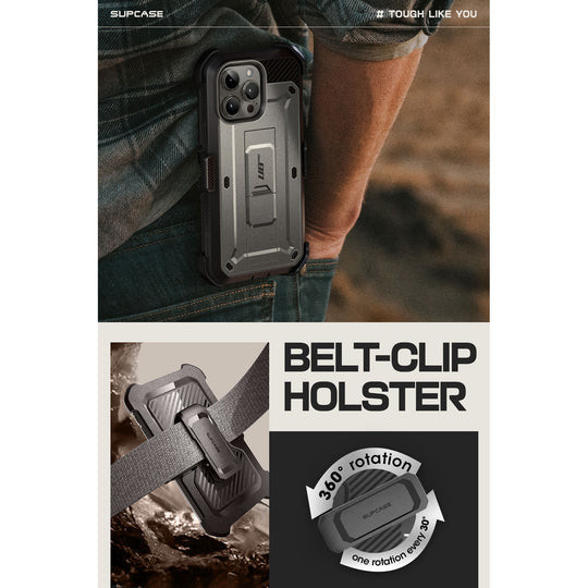 Supcase UB Pro Rugged Case iPhone 15 Pro - Titan Gray