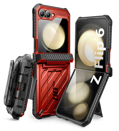 Supcase UB Pro Rugged Case Samsung Galaxy Z Flip6 - Metalic Red