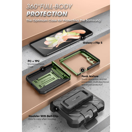 Supcase UB Pro Rugged Case Samsung Galaxy Z Flip5 - Dark Green