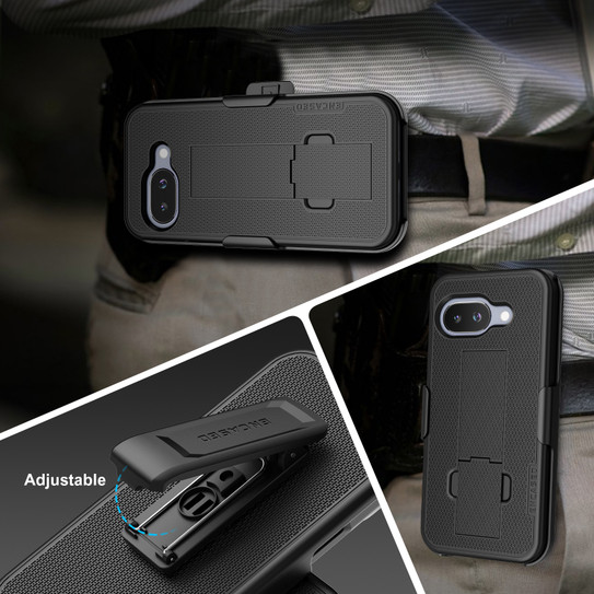 Encased Duraclip Case with Belt Clip Holster Google Pixel 9a - Black